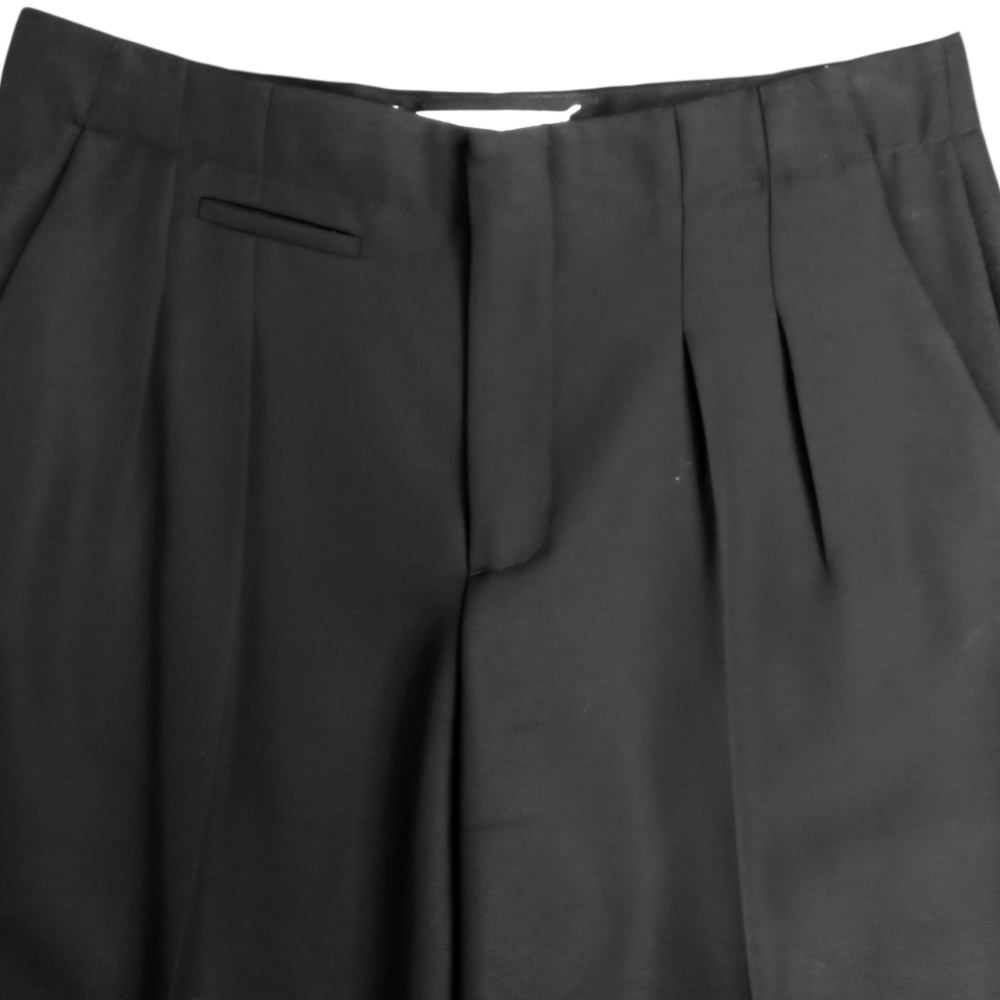 Maison Margiela Black Virgin Wool Cropped Trousers Pants Italy Size 38 (US 2) - Picture 5 of 16